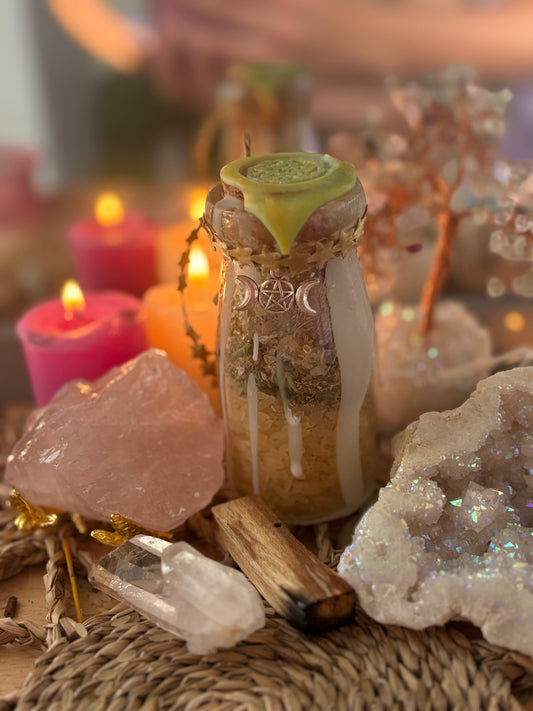 Money Spell Jar - Handcrafted Abundance Magnet