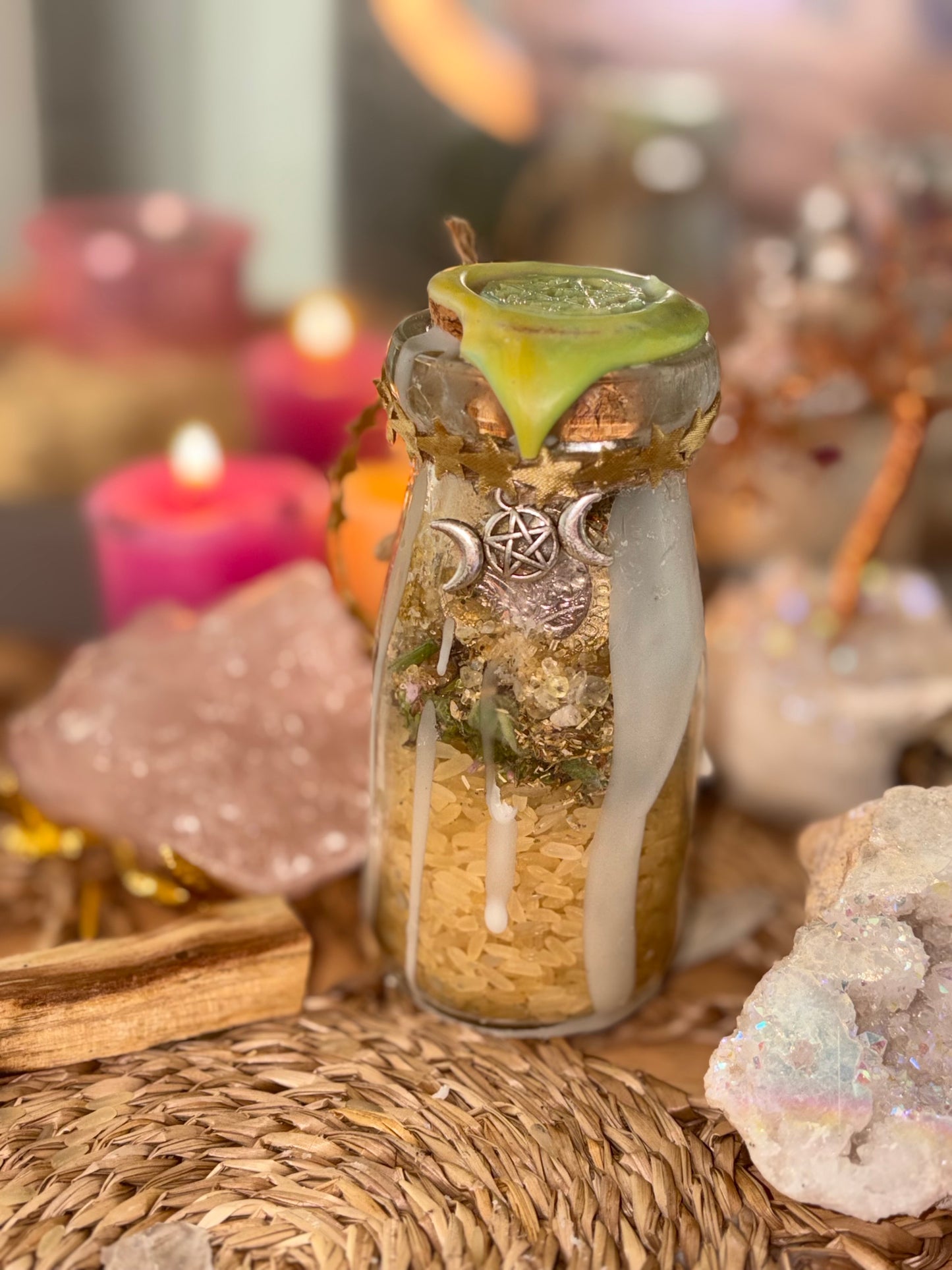 Money Spell Jar - Handcrafted Abundance Magnet