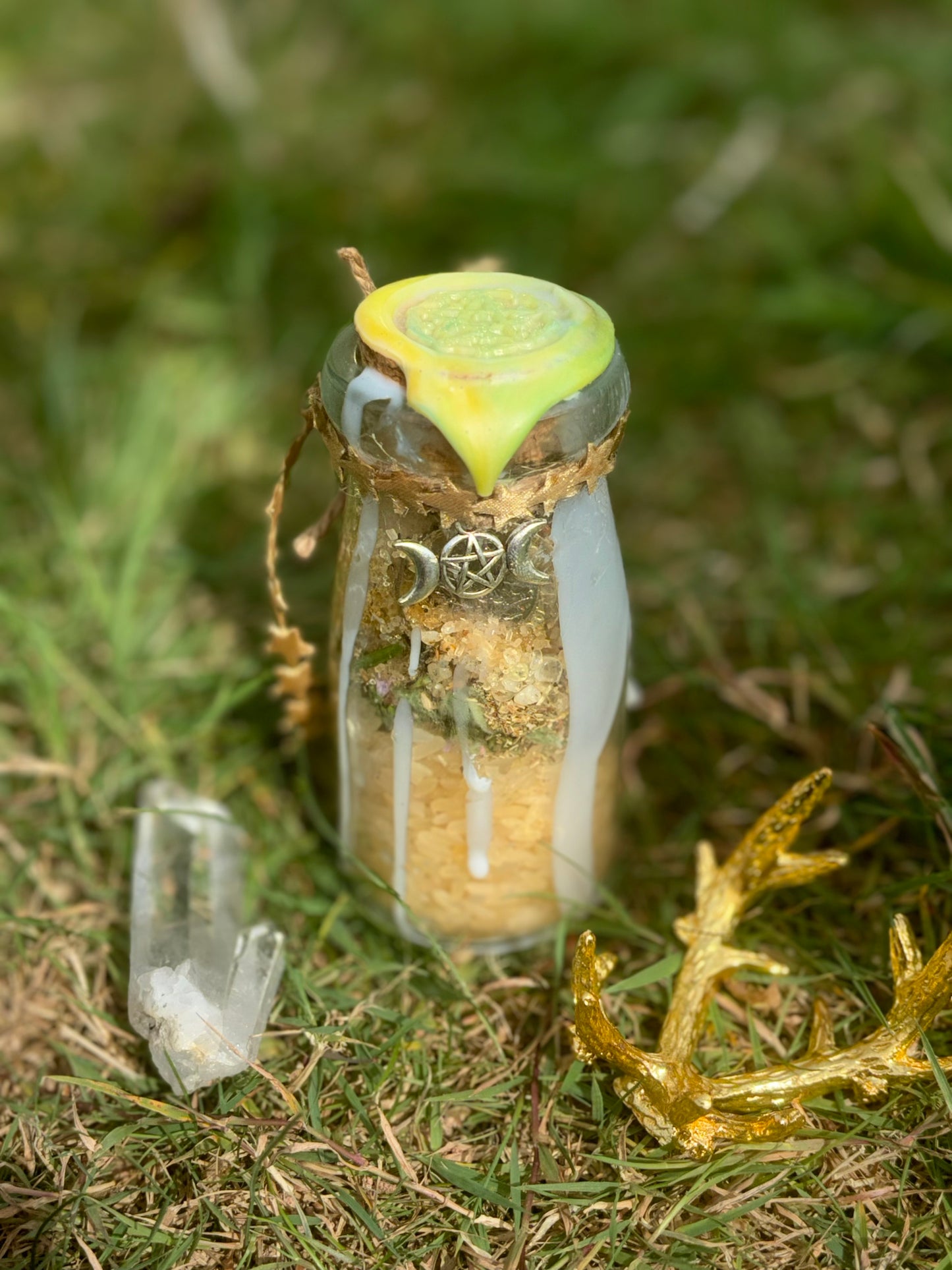 Money Spell Jar - Handcrafted Abundance Magnet