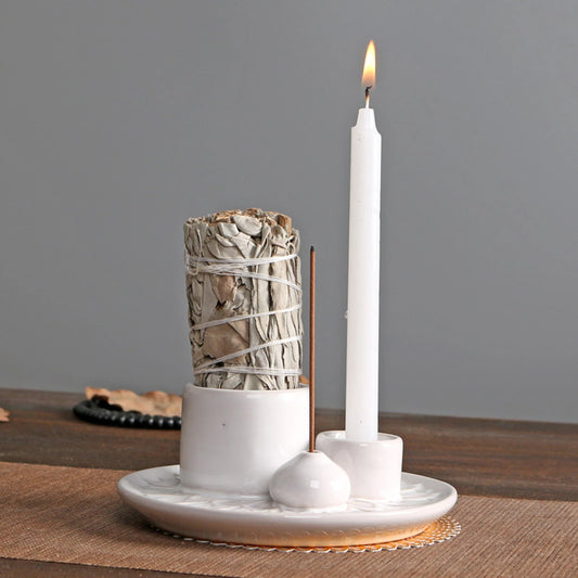 3-in-1 Candle, Incense & Sage Burner