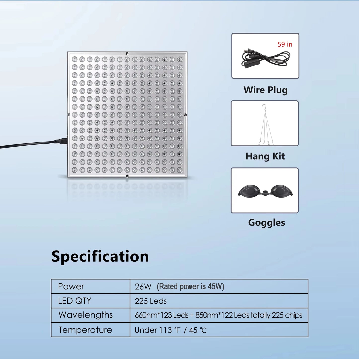 Professional Red & Infrared Light Therapy Panel