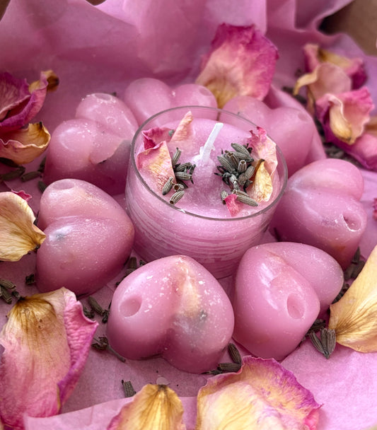 Rose Petal Dream – Rose, Lavender & Vanilla Tealight & Wax Melt Set