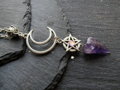 Luna Pentagram Pendant Necklace
